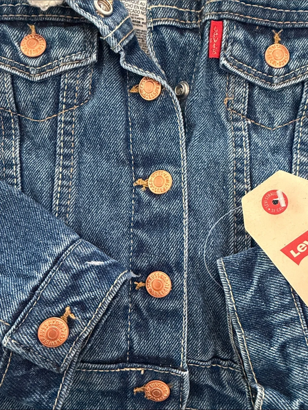 Levi's Kids Blue Denim Sherpa Collar Jacket NWT